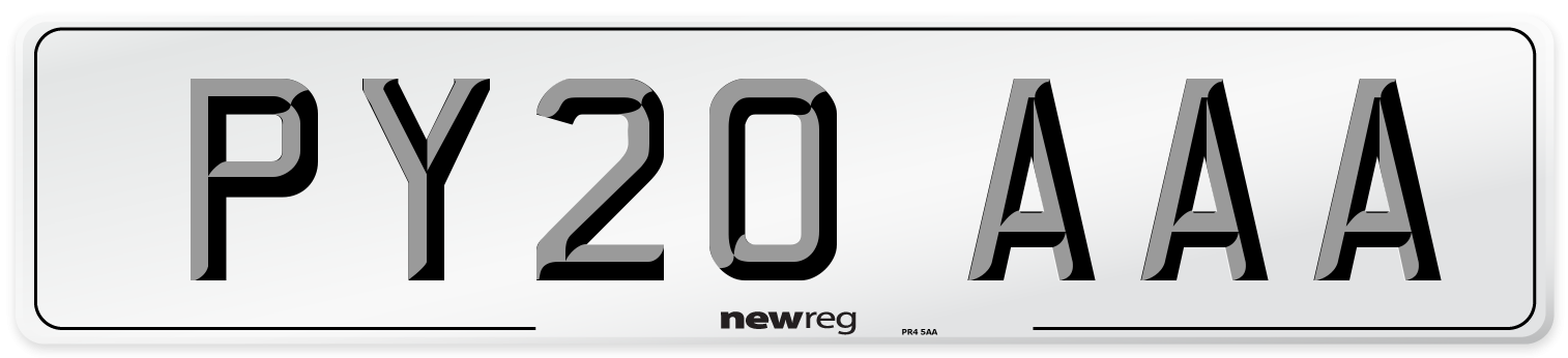 PY20 AAA Number Plate from New Reg